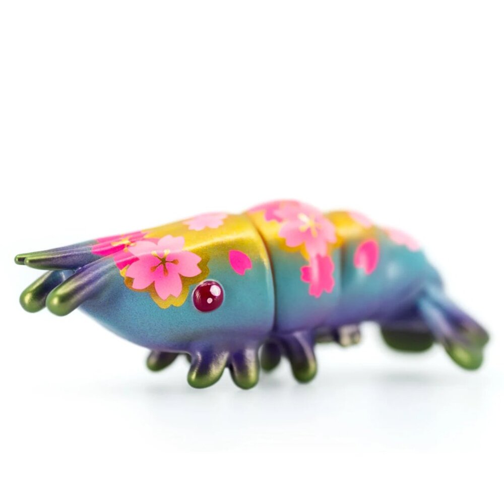NWT Candie Bolton Rare Sakura Shrimp Vinyl Art Toy Limited Edition Sofubi Figure